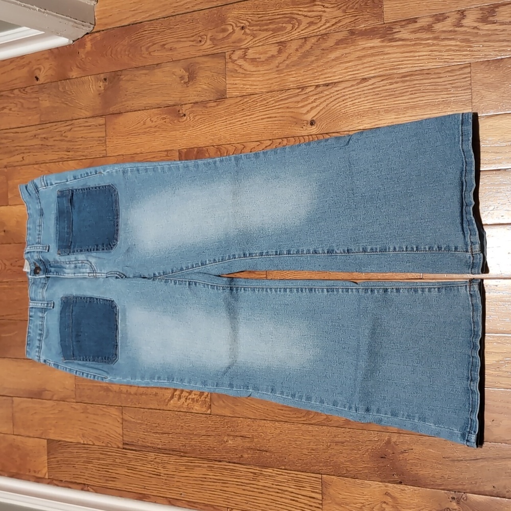 Flare Jeans w/Front Patch Pockets
